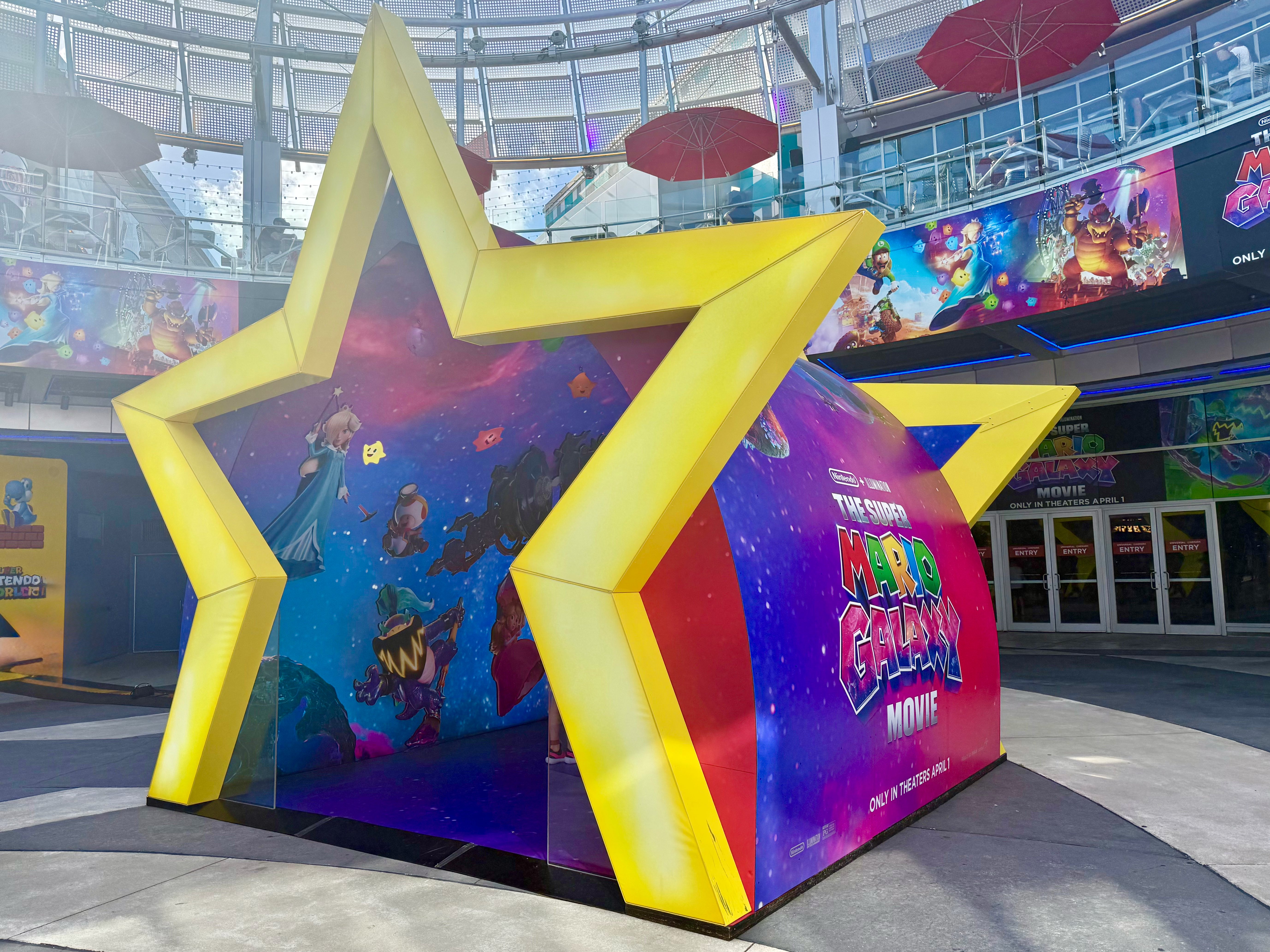 Universal Orlando Super Mario Galaxy Movie photo op at CityWalk.